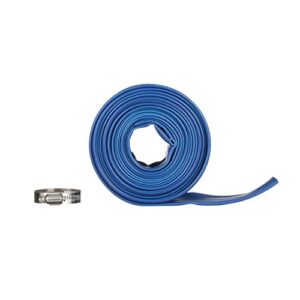 blue devil 25-foot backwash hose for pool with hose clamp, 1-1/2″ w x 25′ l