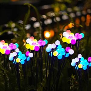 WZUZUD 3PCS Solar Starburst Swaying Garden Light,Solar Powered Firefly Lights Outdoor Waterproof,Swaying Decorative String Lights When The Wind Blows