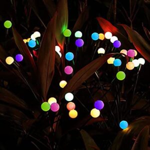 WZUZUD 3PCS Solar Starburst Swaying Garden Light,Solar Powered Firefly Lights Outdoor Waterproof,Swaying Decorative String Lights When The Wind Blows