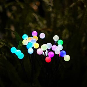 WZUZUD 3PCS Solar Starburst Swaying Garden Light,Solar Powered Firefly Lights Outdoor Waterproof,Swaying Decorative String Lights When The Wind Blows