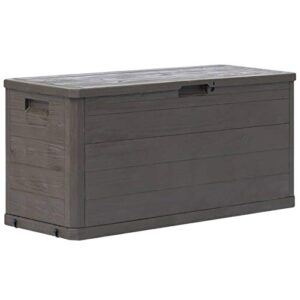 Festnight Garden Storage Box Lockable Garden Container Cabinet Toolbox for Patio Outdoor Furniture 74 gal Brown