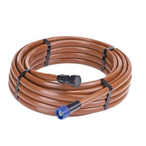 raindrip sdt50p 5/8, preassembled with hose thread swivel adapter and end plug, brown polyethylene, 50 ft. poly supply tubing