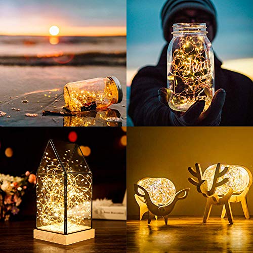 buways Fairy Lights Plug in,Warm White USB 100LED Fairy String Lights，8 Modes 33ft Copper Wire Light with Remote Control for Christmas Parties,Garden and Home Decoration Indoor Outdoor