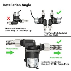 Solar Water Pump, 24V DC Brushless Solar High Temperature Water Pump, Portable Electric Water Pump for Water Heater, for Industry, Agriculture, Family Water Circulation