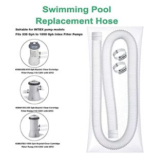 Swimming Pool Replacement Hoses,1.25in Diameter Pool Filter Pump Replacement Hoses(4pcs),Premium Quality Kinkproof PE, Compatible with Pump 330 GPH, 530 GPH, and 1000 GPH.(59”Length)