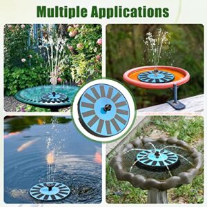 GAIZERL Solar Fountain Glass Panel and 3.5W Solar Water Fountain with 21 LED Lights, Solar Fountain Pump for Bird Bath with 4 DIY Stickers & 7 Nozzles for Garden Outdoor