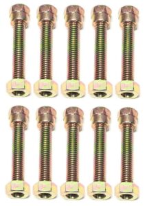 lawn & garden amc 10 snowblower shear pins & nuts compatible with part numbers 301171, 500027, 500027ma, 1501217, 1501217ma