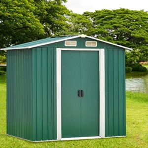 6'x4' Storage Shed Utility Steel Tool Sheds with Sliding Door for Garden Backyard Lawn Patio House Building