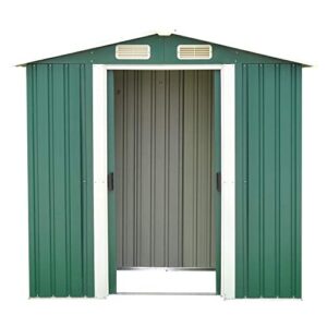 6'x4' Storage Shed Utility Steel Tool Sheds with Sliding Door for Garden Backyard Lawn Patio House Building