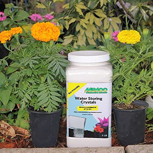 AABACO Water Storing Crystals - for Indoor & Outdoor Plants - Mix Crystals with Soil to Reduce The Amount of Watering Needed - Protect Against Heat - Watch Your Garden & Plant Grow (10LB)