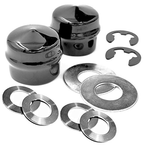 HD Switch Front Wheel Hardware Kit Replaces Poulan Pro Craftsman AYP Garden Tractor Lawnmower Includes Thrust Washers, Washers, E-Clips & Hub Caps