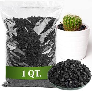 sukh horticultural charcoal for plants – 1qt. natural earth regulated supplement for potting soil indoor plants, succulent soil, orchid potting soil, paphiopedilum, bonsai, terrarium.