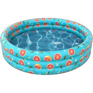 poolcandy inflatable party sunning pool, multiple styles (grapefruit)