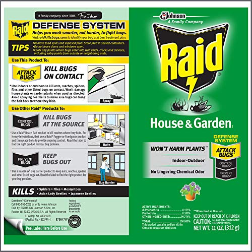 Raid House Garden Bug Killer, 11 OZ (6)