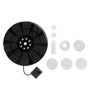 yardwe 1 set power styles decoration and tank of lights outdoor pool garden nozzle led mini light with water fish landscape bath flashing solar pump floating fountain aquarium powered