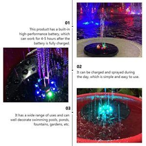 Yardwe 1 Set Power Styles Decoration and Tank of Lights Outdoor Pool Garden Nozzle Led Mini Light with Water Fish Landscape Bath Flashing Solar Pump Floating Fountain Aquarium Powered