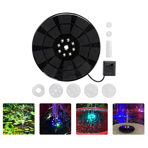 Yardwe 1 Set Power Styles Decoration and Tank of Lights Outdoor Pool Garden Nozzle Led Mini Light with Water Fish Landscape Bath Flashing Solar Pump Floating Fountain Aquarium Powered