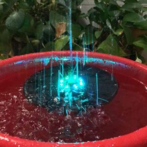 Yardwe 1 Set Power Styles Decoration and Tank of Lights Outdoor Pool Garden Nozzle Led Mini Light with Water Fish Landscape Bath Flashing Solar Pump Floating Fountain Aquarium Powered