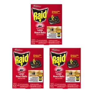 raid double control large roach bait, 8 ct (pack of 3)