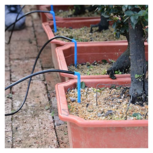 VIEUE Garden Drip Irrigation System Accessories 5 Pieces Set 2 Head Dripping Arrow Kit Home Garden Bonsai Flower Pot Drip Irrigation Kit Greenhouse Vegetable Plant Drip Irrigation Launcher Kit