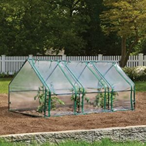 ShelterLogic 3' x 8' x 3' GrowIT Small Garden Greenhouse for Outdoors, Easy-Access & Durable