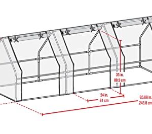 ShelterLogic 3' x 8' x 3' GrowIT Small Garden Greenhouse for Outdoors, Easy-Access & Durable