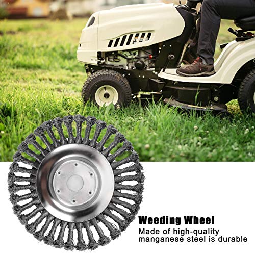 Derusting Weeding Wheel, 8 Inch Weeding Wheel, Grass Strimmer Head, Great Workmanship Courtyard for Dust Removal Weeding Garden