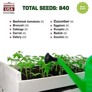 Most Popular Vegetable, Sweet and Hot Pepper Seeds for Gardening Outdoor, Indoor and Hydroponics - Total 20 Individual Bags with Heirloom, Non GMO and USA Grown Seeds