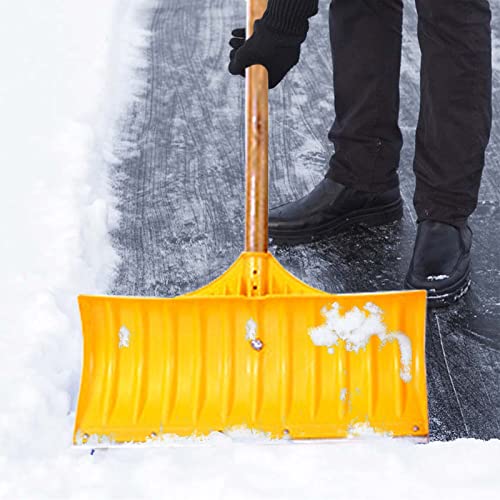 Snow Shovel for Driveway, Snow Shovels for Snow Removal, 22.0*14.2in Plastic Shovel Head, Agricultural Tools, Snow Shovel Push Snowboard Car Emergency Camping Home Garage Garden (Color:Orange)