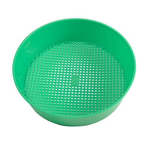 EMVANV Garden Sieve Plastic Mesh Soil Sieve Mesh Screen, Plastic Garden Sieve Riddle Green for Compost Soil Stone Mesh Gardening Tool, for Filtering Earth Stone