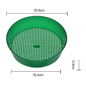 EMVANV Garden Sieve Plastic Mesh Soil Sieve Mesh Screen, Plastic Garden Sieve Riddle Green for Compost Soil Stone Mesh Gardening Tool, for Filtering Earth Stone