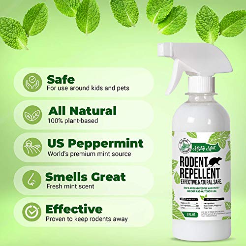 Mighty Mint 8oz Peppermint Oil Rodent Repellent Spray (2)