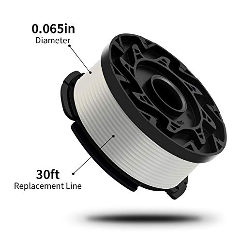 Generep Weed Eater Spool for Black and Decker AF-100,30 Feet/0.065 Inches Line String Trimmer Autofeed System Replacement Spool (8 Spool,2 Cap,2 Spring)