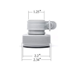 perfifan Replaces 1.25" to 1.5" Type B Hose Adapter Compatible with Intex Filter Pump and Saltwater 25009 （4 Pack）