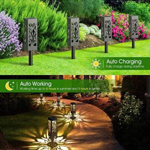 Fiveshops 8 PCS Solar Pathway Light, Garden Lights Solar Powered Lights, Waterproof Solar Ornament Lights for Patio, Yard, Pathway Dusk