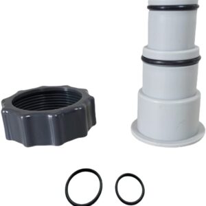 IKSI fits Intex replacement Hose Adapter w/Collar Replace for Intex Fit for 1.5" to 1.25" Hose Adapter Threaded Connection Pumps (2 Pack)