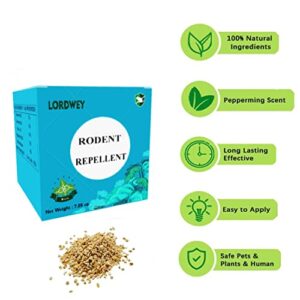 LORDWEY Rodent Repellent, 8 Pack Pest Control Pouches, Plant Peppermint Oil to Repel Mouse, Mice, Rats, Roaches, Ants, Insects for Indoor, Garden & Attic, Blue