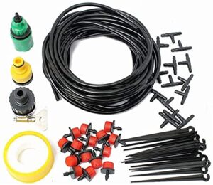 eoocvt distribution drip irrigation system kits for garden greenhouse landscaping plant watering drippers sets accessories + 10m hose