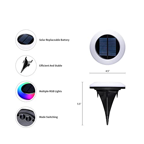 Nekepy Colorful Solar Garden Light - Waterproof Auto On/Off Outdoor Lawn LED Lights - Ideal Lighting for Your Garden, Landscape, Patio, Pool, Yard