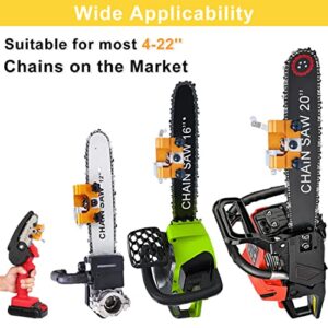 Chainsaw Chain Sharpening Jig, Chainsaw Sharpener Kit with Carrying Bag & Cleaning Brush, Hand-Crank Fast Chain Saw Sharpener Tool for 4"-22" Chain Saws & Electric Saws, Lumberjack, Garden Worker