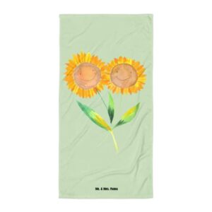 mr. & mrs. panda beach towel sunflower – favorite person, flowers, sauna towel, garden, bath towel, plants, large, friendship, nature, girlfriend