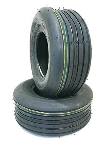 Two 13x5.00-6 13/500-6 Smooth Rib 4 Ply Lawn Mower Garden Tractor Tires