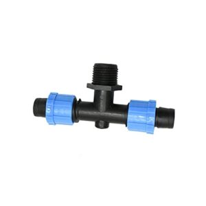 lrjskwzc garden lawn sprinkler irrigation system male 3/4 1/2 to 16 mm drip irrigation belt divider tee joint lock nut greenhouse drip irrigation accessories 25 pcs ( color : 1i2 3i4 )