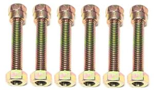 lawn & garden amc 6 snowblower shear pins & nuts compatible with part numbers 301171, 500027, 500027ma, 1501217, 1501217ma