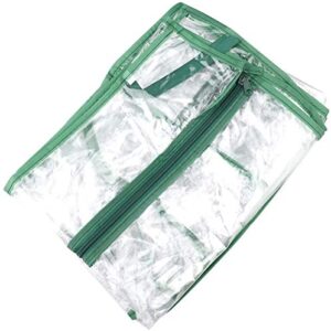 uwioff 4-tier greenhouse replacement cover clear pvc greenhouse replacement cover with roll-up zipper door – 27″ l x 19″ w x 61″ h (cover only)