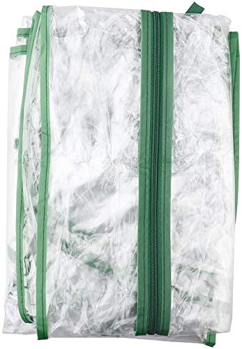 UWIOFF 4-Tier Greenhouse Replacement Cover Clear PVC Greenhouse Replacement Cover with Roll-Up Zipper Door - 27" L x 19" W x 61" H (Cover ONLY)