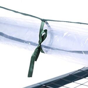 UWIOFF 4-Tier Greenhouse Replacement Cover Clear PVC Greenhouse Replacement Cover with Roll-Up Zipper Door - 27" L x 19" W x 61" H (Cover ONLY)