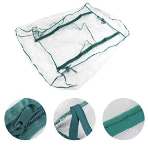 UWIOFF 4-Tier Greenhouse Replacement Cover Clear PVC Greenhouse Replacement Cover with Roll-Up Zipper Door - 27" L x 19" W x 61" H (Cover ONLY)