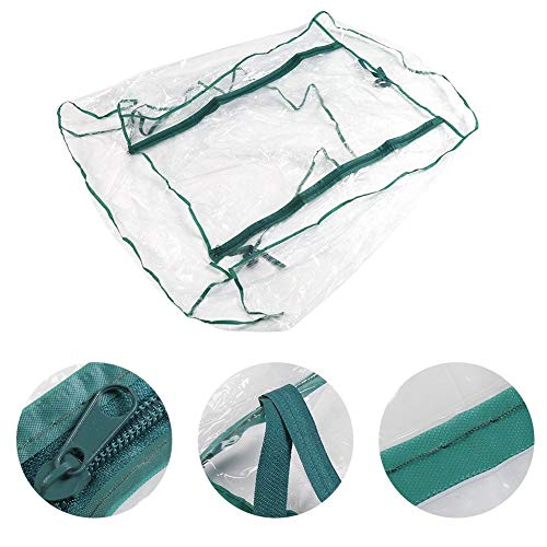 UWIOFF 4-Tier Greenhouse Replacement Cover Clear PVC Greenhouse Replacement Cover with Roll-Up Zipper Door - 27" L x 19" W x 61" H (Cover ONLY)