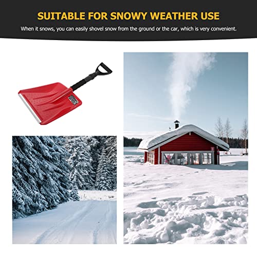 YARDWE Spatula Metal Snow Shovel Extendable Ice Shovel Winter Snow Removal Tool Mud Garden Utility Shovel for Car Camping Outdoor Activities Red Multitools